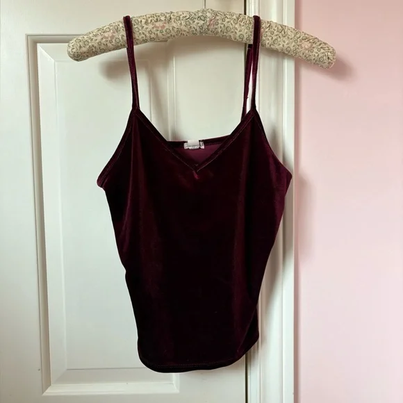 Garage Red Velvet Top - Picture 1 of 5